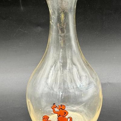 Vintage Greek Mythology Glass Wine Carafe – Satyr & Amphora Illustration