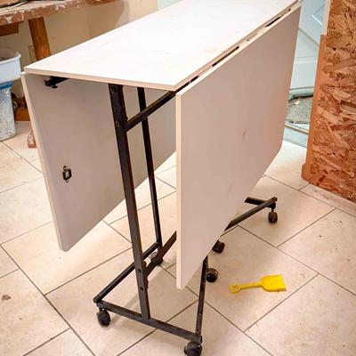Drop-Leaf Rolling Craft Table