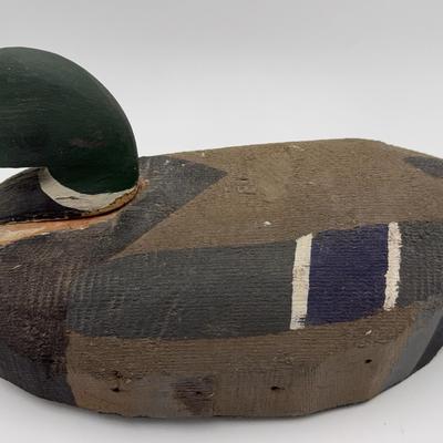 Small Flock of Vintage Hand Painted Wood Mallard Decoy Decor Pieces 