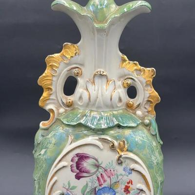 Vintage Boudoir Table Lamp - Hand Painted 