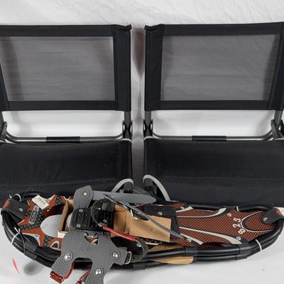 Icon Snowshoes & a Pair of Cascade Bleacher Chairs 