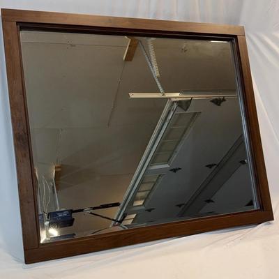 Large - Wood Framed Wall Hanging Mirror 