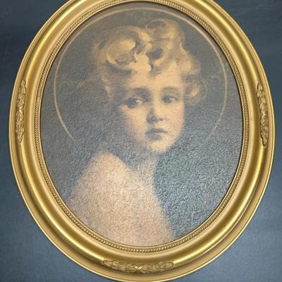 Vtg Light of the World Framed Charles Bosseron Chambers Print