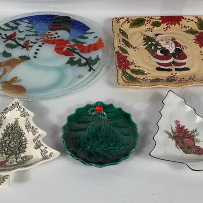 Christmas Themed Serving Plates 
