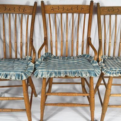 Trio of Small Vintage Dining Chairs 