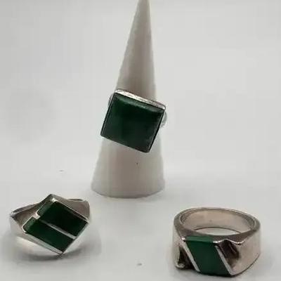 925 Sterling Silver Rings, Qty 3