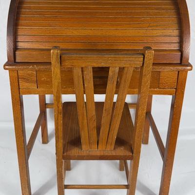Vintage Kids-sized Roll-top Desk 