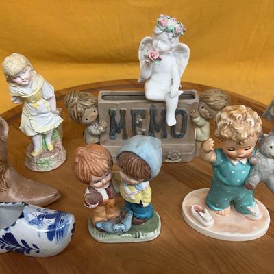 Collection of vintage Homco and decorative ceramic figurines