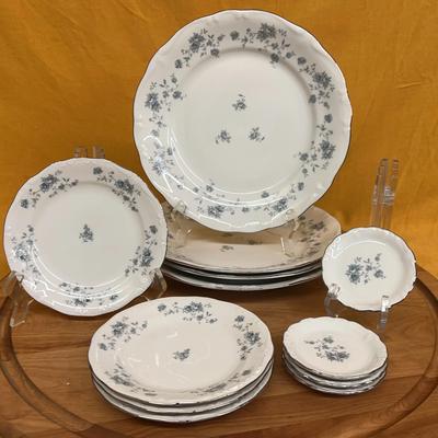 Johann Haviland Blue Garland porcelain dinnerware set with blue floral pattern
