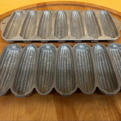Vintage cast aluminum corn stick and cornbread baking molds