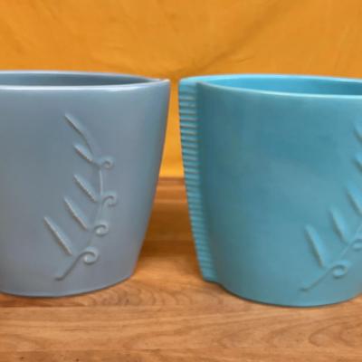 Pair of Art Deco Catalina Pottery vases with floral motifs