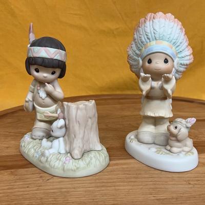 Precious Moments "The Lord is Our Chief Inspiration" & “Missum You” porcelain figurines
