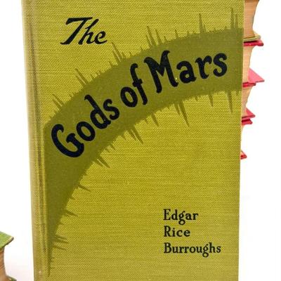 (7) Edgar Rice Burroughs Vintage Novels – Mars Series & More – Early Reprint Editions