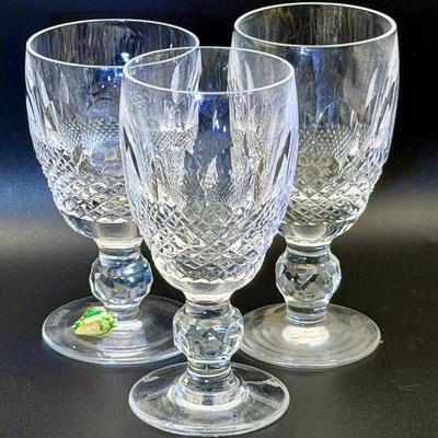 (3) Waterford Crystal Colleen Short Stem Port Wine Glasses