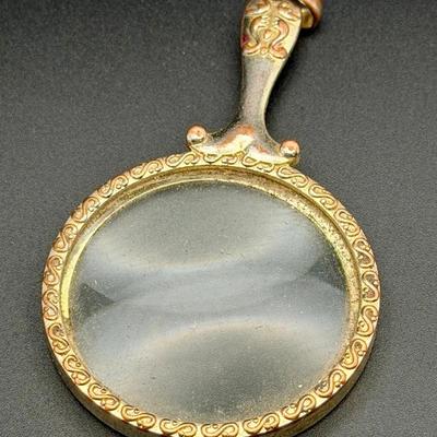 Vintage Magnifying Glass Necklace Pendant