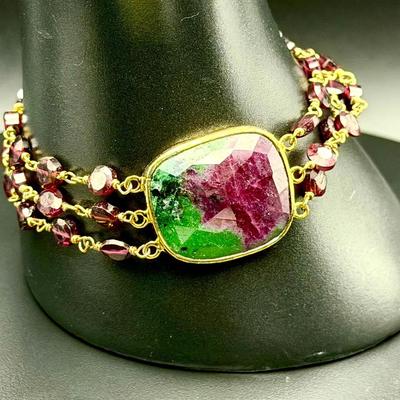 Signed Sterling Silver Rarities Bracelet W Case