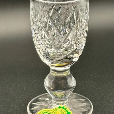 Stickered Waterford Donegal Cordial Glass
