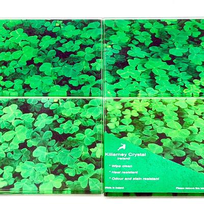 (4) New Killarney Crystal Ireland Coasters 