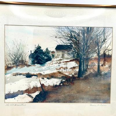 Signed Watercolor Painting “The Old Homestead” Marrian Price