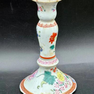 Famille Rose candlestick