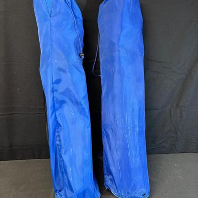 2 Blue Folding Camping Chairs with Carry Bags