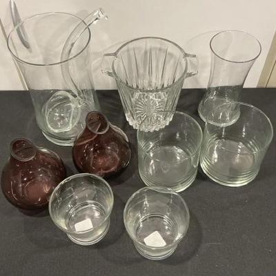 Assorted Glassware & Vases Lot