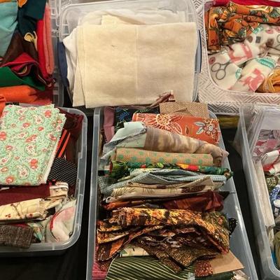 Assorted Fabrics For Crafting