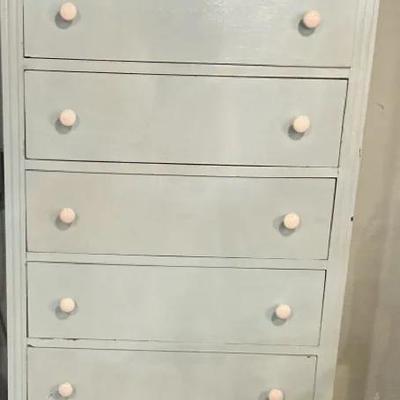 Baby Blue Dresser- On Wheels 