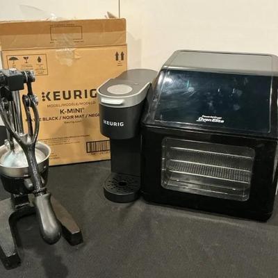 Keurig, Air Fryer Oven, and Citrus Press Lot