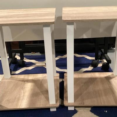 Pair Of Modern Wood Side Tables