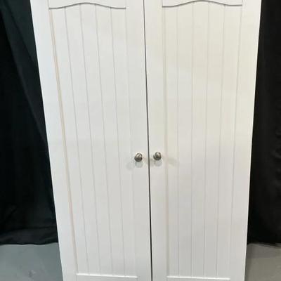 White Multi-Shelf Storage Cabinet