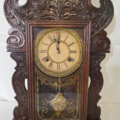 Antique Waterbury Wall Clock 