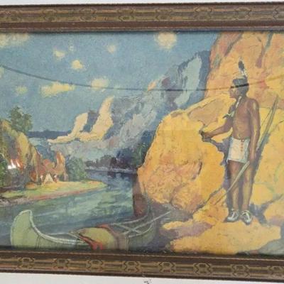 Indian Rendezvous Framed Lithograph 