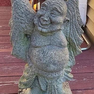 Vintage Laughing Buddha Outdoor Statue