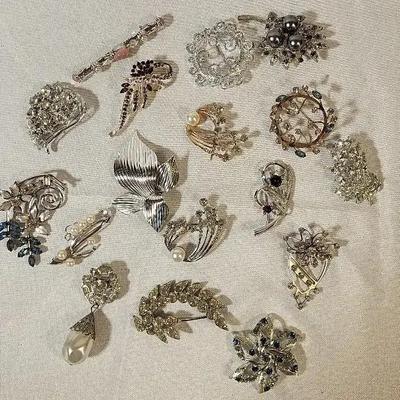 Silver and Sparkles Pins and Brooches