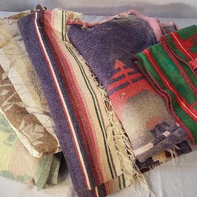 Collection of Southwestern, Mexican, Native American Blankets 