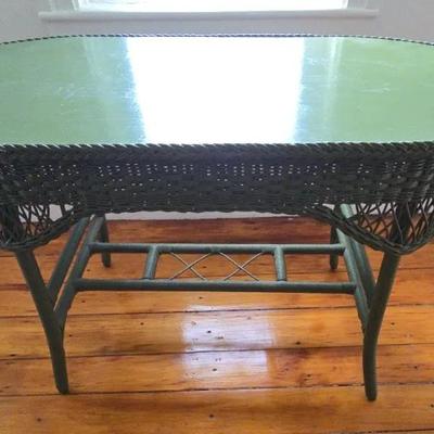 Wicker Green Table