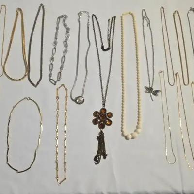 Mixed Gold Silver Tone Necklaces 