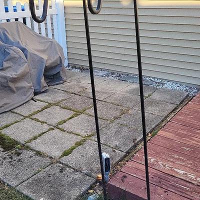 Outdoor Wrought Iron Shepherd's Hook Plant Holders