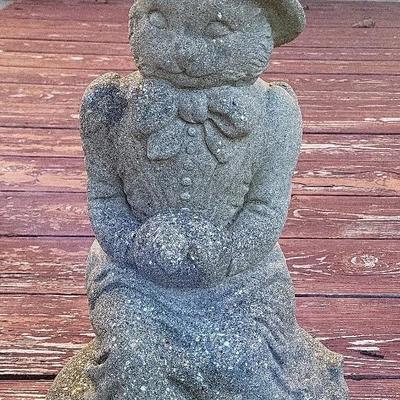 Vintage Andromorphic Cat Outdoor Statue