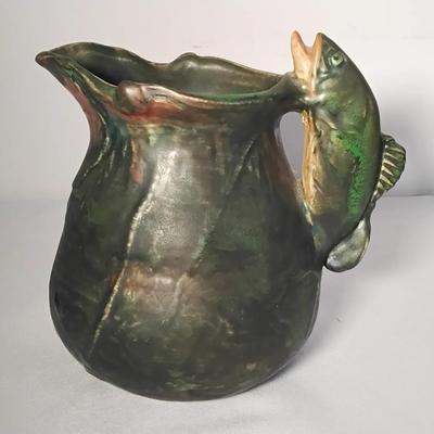 Rare Vintage Pitcher Weller Coppertone Frog Pitcher