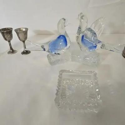 Art Glass Silver Plate 