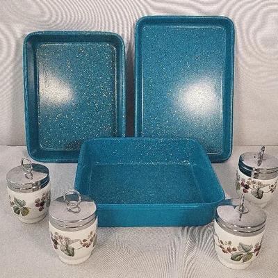 Vintage Egg Coddlers + Modern Enamel Bakeware