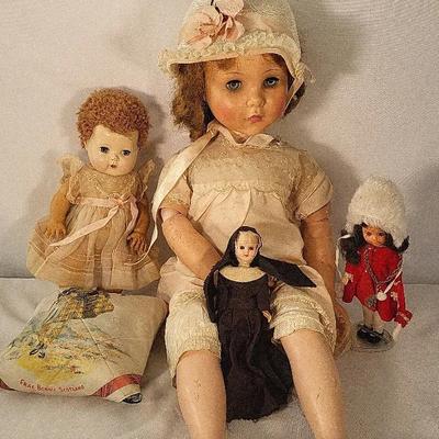 Antique and Vintage Dolls w/ Pillow - Charac & Knickerbocker