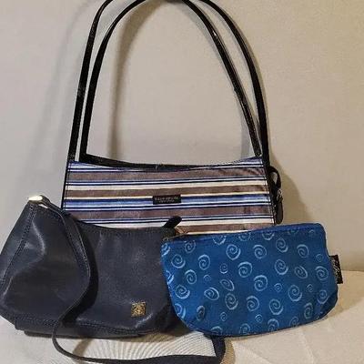 Trio of Blue Bags - Kate Spade, Liz Claiborne, Laurel Burch