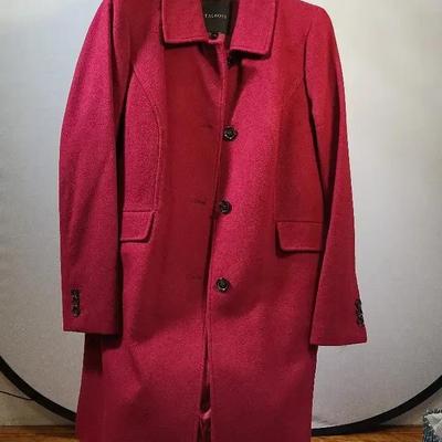 Talbots Cranberry Red Wool and Cashmire Coat