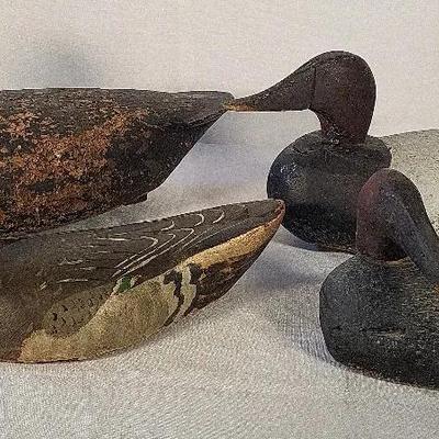 Antique Decoy Ducks Cork and Wood