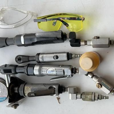 Nice Set Of Pneumatic Tools And Accessories with a carrying case