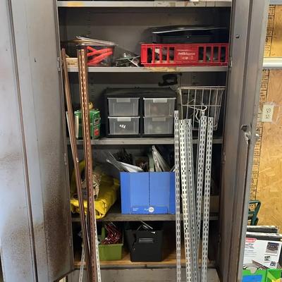 Two Door Five Shelf Metal Cabinet