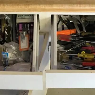 Two Drawers And The Cabinets Below- Contents Only